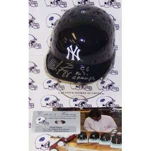 Wade Boggs Hand Signed New York Yankees Mini Helmet   Autographed MLB 