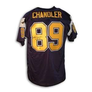 Wes Chandler Autographed/Hand Signed San Diego Chargers Throwback 