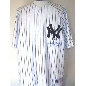 Whitey Ford Autographed New York Yankees Baseball Jersey with HOF 74