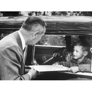  Justice William J. Brennan Talking with Child Who Is 