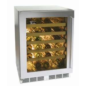   Stainless Wine Reserve with Integrated Overlay Glass Door   Left Hinge