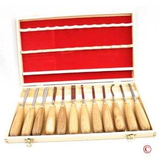 TD Industrial 12 Pc Wood Carving Woodworking Chisel Set Hand Tool