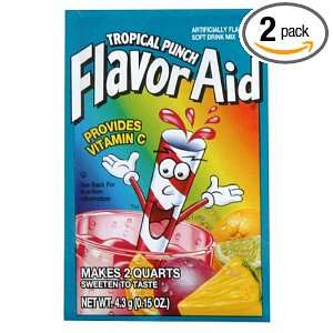 Flavor Aid Drink Mix, Tropical Punch, 72 Count Sticks (Pack of 2 
