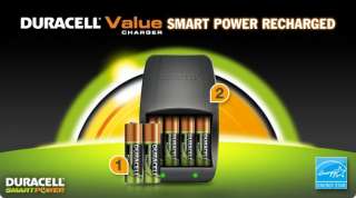  Duracell CEF14NC NiMH Battery Charger for AA, AAA with 4 AA 