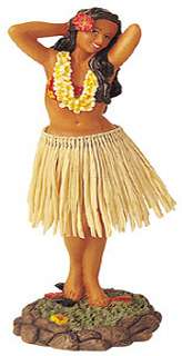 New Hawaiian Hawaii Dashboard Hula Doll Dancer Girl Posing Natural 