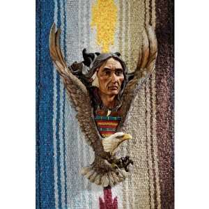   Tribal Indian Eagle Wall Sculpture Statue Figurine