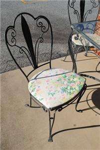   Iron Outdoor Patio Dining Table & Chair Set, 1950s, Real Nice  