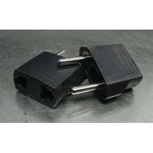   Flat Prong to Euro Double Post Electric Plug Adapter
