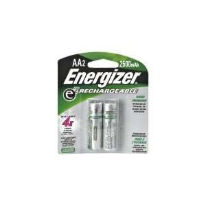 Energizer AA Rechargeable NiMH Battery Retail Pack, 2500mAh   2 Pack 