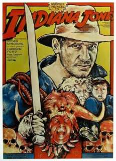 Indiana Jones Temple Doom ORIG MOVIE POSTER Polish 1985  