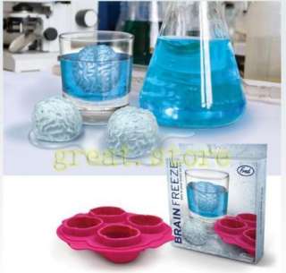 1X Ice Cube Tray Mold Jelly Silicone Cool Brain Freeze Maker Shaped 