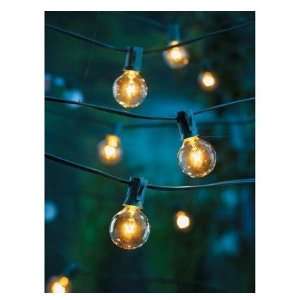 Clear Globe String Lights Set of 25 G40 Bulbs Indoor / Outdoor  