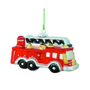   Shatterproof Classic Red Fire Truck Ornament, 6 Inch