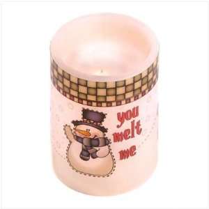  Friendly Snowman Flameless Candle