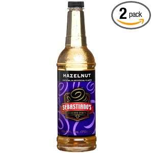 Sebastianos Syrup, Hazelnut Flavored, 25.4 Ounce Bottles (Pack of 2)