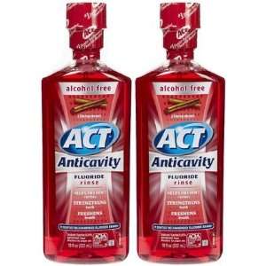  ACT Alcohol Free Anticavity Fluoride Rinse Cinnamon 18 oz 