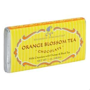 Splendid Specialties Orange Blossom Tea Milk Chocolate Bar, 1 Ounce 