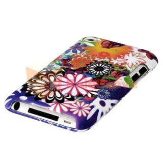 Accessory Bundle Zebra Heart Flower Star Case for Apple iPod Touch 