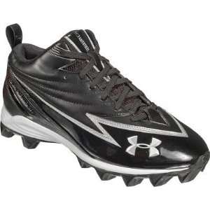   III Blk/Blk Molded Football Cleat   Molded Cleats
