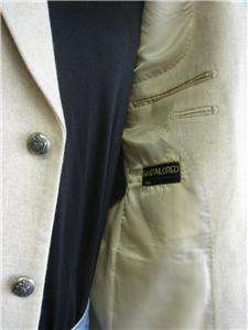 New Mens 100% Wool Sports Jacket Blazer Beige 52L 52 L  