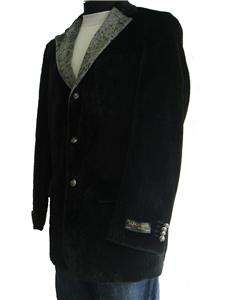 New Mens Velvet Sports Jacket Blazer Black sz 52R 52 R  