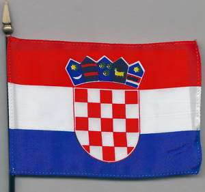 Croatia, Republika Hrvatska 4x6 Flag on a Pole NEW  