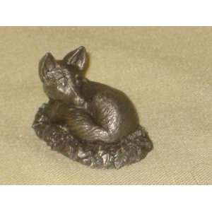  1981 Franklin Mint THE FOX by Jane Lunger Pewter Miniature 