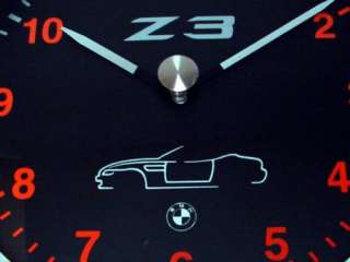  Roadster Convertible Sports Car Wall Clock 11 in. Aluminum Metal Case