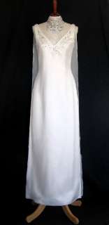MWT Jessica McClintock White Satin Wedding Dress 10  
