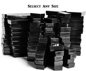   100 BLACK COTTON FILLED JEWELRY GIFT BOXES~ALL SIZE~ASSORTED~GRAFT BOX