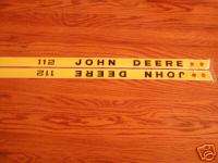 John Deere 112 LGT Hood Decals  