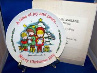 Vtg. Joan Walsh Anglund Plate Christmas Joys Inc 1976  