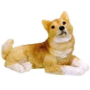  Lying Shiba Inu Small Dog Statue