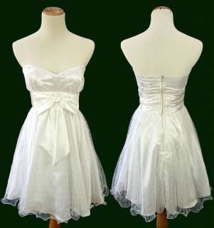 MASQUERADE $100 White Juniors Prom Evening Party Dress  