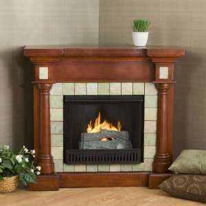  Slate Mahogany Corner Gel Fuel Fireplace FA8755G