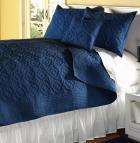 Silhouette Quilted Bedding Set KING (BLUE)  