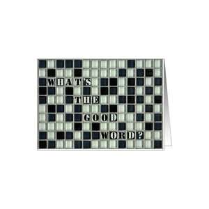  Important Question, Glass Block Crossword Card Health 