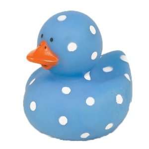  12 pc Mini Blue Polka Dot Rubber Ducks Toys & Games