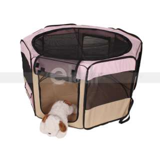   45 Pet Puppy Dog Large Playpen Kennel Exercise Pen Crate PINK  