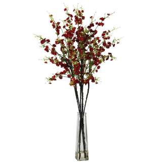 40 Silk Flower CHERRY BLOSSOMS Liquid Vase Arrangement  