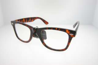 Large Clear Lens Wayfarer Nerd Glasses with Horn Rimmed Frames  