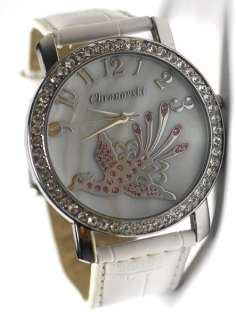 White Silver Plated Womens Glamorous Phoenix Watch ABS4  