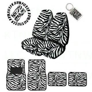 Universal Fit Animal Print High Back Bucket Seat Covers, Wheel Cover 