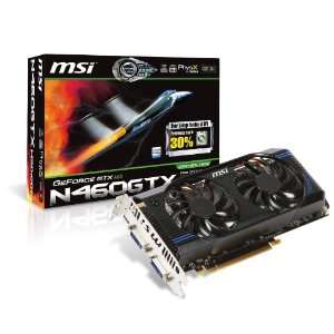  MSI N460GTX M2D1GD5/OC2 NVIDIA GeForce GTX460 SE, 1GB 192 