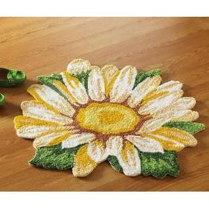  Yellow Daisy Hooked Small Area Rug By Collections Etc 
