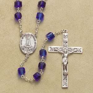  Sterling Silver Rosary Rosaries Catholic Tin Cut Cobalt 