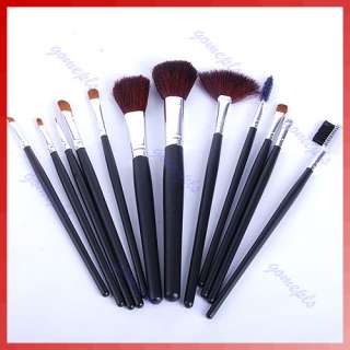 12 PCS Makeup Brush Cosmetic Blush Lip Gloss With Case  