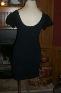 VTG 80s bodycon mini little black dress LBD  