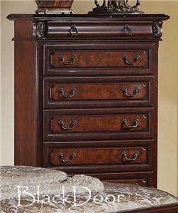 EMPIRE III KING CANOPY BED, 2 NIGHT STANDS, HI CHEST NEW  