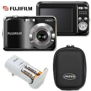  Fuji Finepix AV150 Black 14mp Digital Camera Bundle Including Inov8 